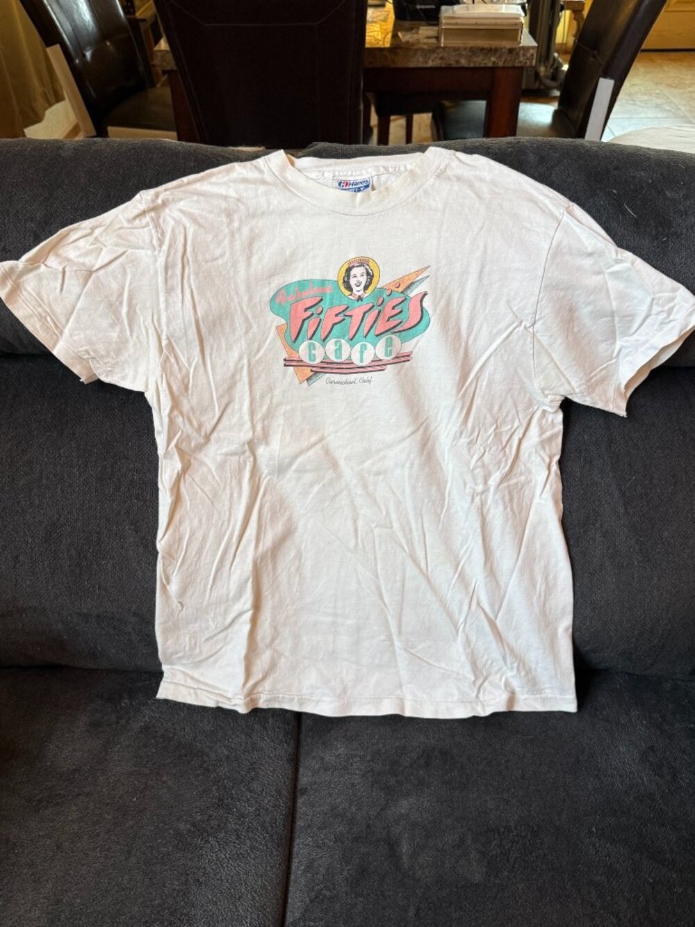 Vintage Fabulous Fifties Cafe T Shirt 100% Cotton Size L Carmichael, California